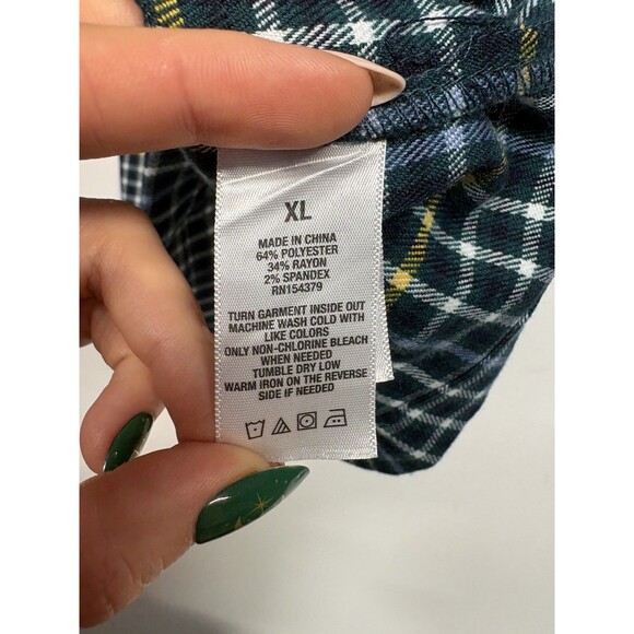 AEROPOSTALE Womens Small Plaid Zip Front Dress Spaghetti Strap Dark Academia Y2K - Picture 7 of 9